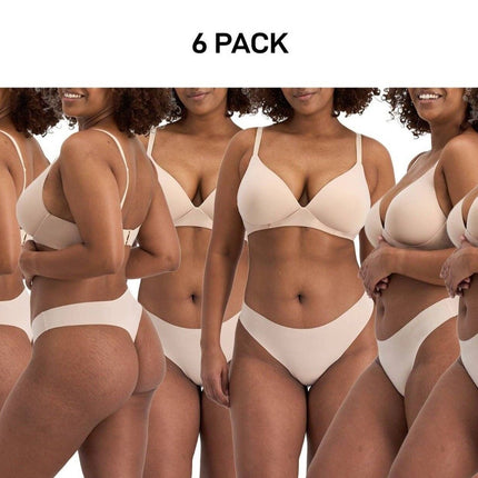 Bonds Womens Invisi Freecuts Gee Sleek Simple G-String Shape Undies 6 Pack WU3V-KarWorkwear