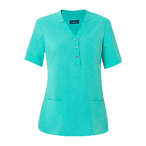 NNT Womens Silvi Spot Print S/S Tunic  V Neck Short Sleeve Blouse CAT9XP-KarWorkwear