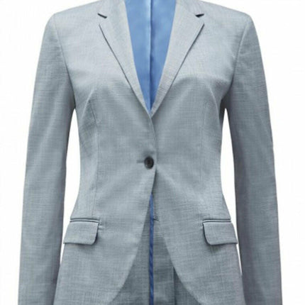 NNT Womens Formal Blazer Half Lined 1 Button Linen Look Jacket  Business CAT1E9-KarWorkwear