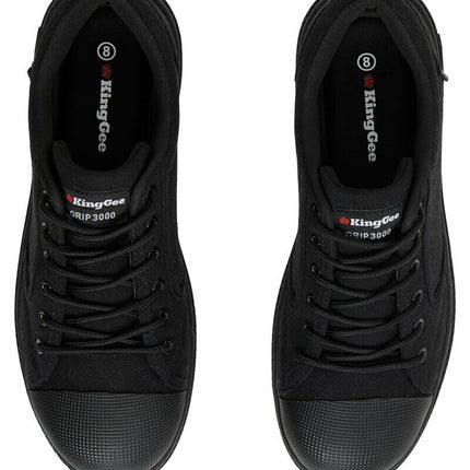 KingGee Mens Grip 3000 Canvas Shoes Rubber Toe Bump Comfortable Workwear K26540-KarWorkwear