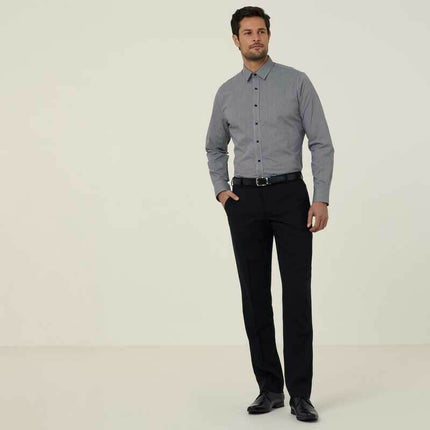 NNT Mens Avignon Gingham Checked Long Sleeve Shirt Casual Fit Business CATJDF-KarWorkwear