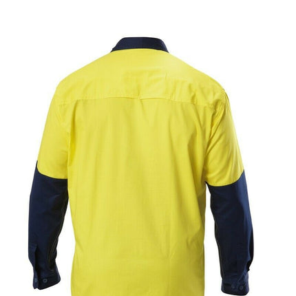 Hard Yakka Koolgear Hi-Vis Long Sleeve Work Shirt Vented Lightweight Y07558-KarWorkwear
