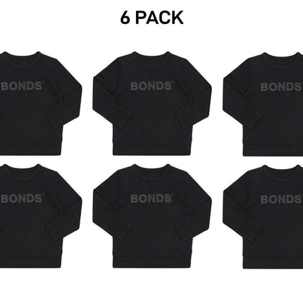 Bonds Kids Tech Sweats Pullover Soft Knitted Warm Cotton Poly Blend 6 Pack KVQTK-KarWorkwear