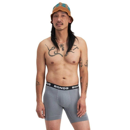 Bonds Mens Total Package Mid Trunk Smooth Viscose Bamboo Comfy Mid Length MWA9-KarWorkwear