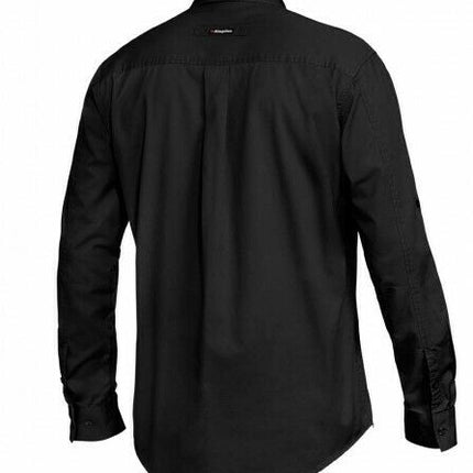 KingGee Mens Tradies Shirt L/S Fashioned Workwear Lightweight Breathable K14350-KarWorkwear