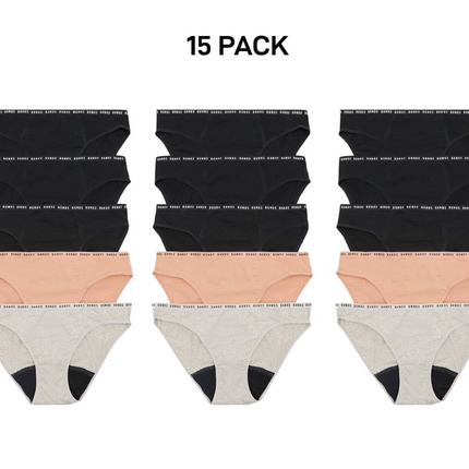 Bonds Womens Blody Comfy Period Bikini Moderate Odour Free Undies 15 Pack WR4DA-KarWorkwear