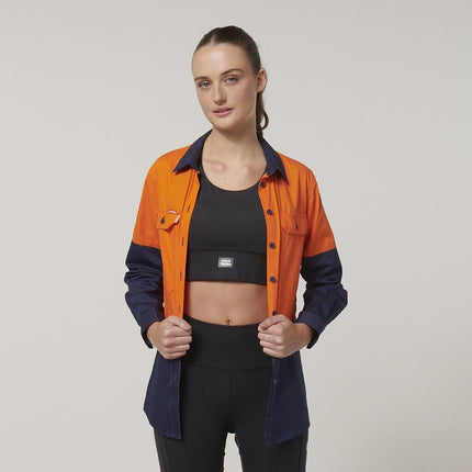 Hard Yakka Womens Form-Fitting Workout  Top Stretch Sport X Work Crop Y08060-KarWorkwear