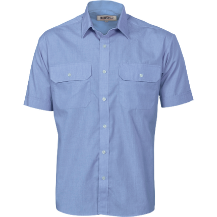 DNC Workwear Mens  Polyester Cotton Work Shirt Short Sleeve Business Casual 3211-KarWorkwear