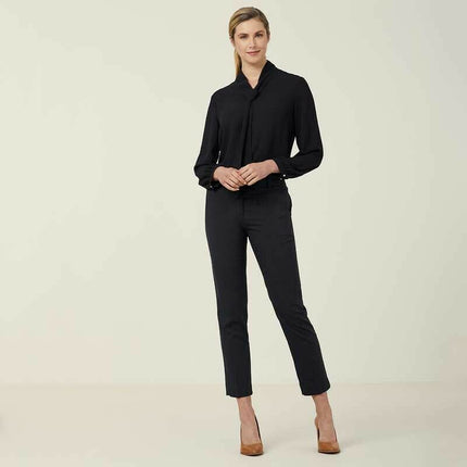NNT Womens Formal Long Sleeve Tie Neck Blouse Classic Gathered Business CATUL2-KarWorkwear