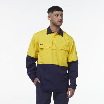 KingGee Mens Workcool Vented Closed Front Spliced Shirt K54011-KarWorkwear