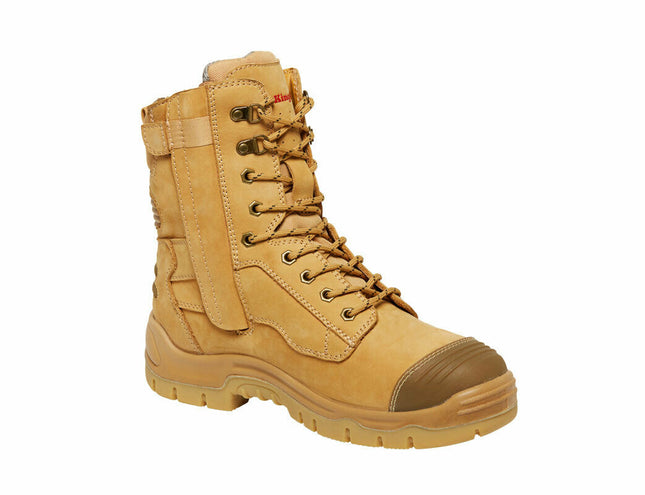 KingGee Mens Pheonix 8Z Side Zip Boots Nubuk Comfy Work Safety Steel Toe K27800-KarWorkwear