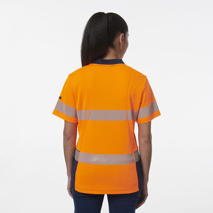 KingGee Womens Workcool Hyperfreeze Spliced Polo With Segmented Tape K44224-KarWorkwear