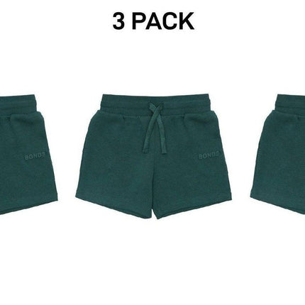 Bonds Kids Tech Sweats Short Lightweight Soft Rib Waistband Sporty 3 Pack KVQPK-KarWorkwear