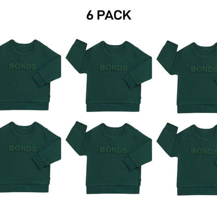 Bonds Kids Tech Sweats Pullover Soft Knitted Warm Cotton Poly Blend 6 Pack KVQTK-KarWorkwear