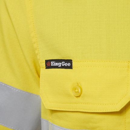 KingGee Womens Workcool Vented Reflective Short Sleeve Shirt K44229-KarWorkwear