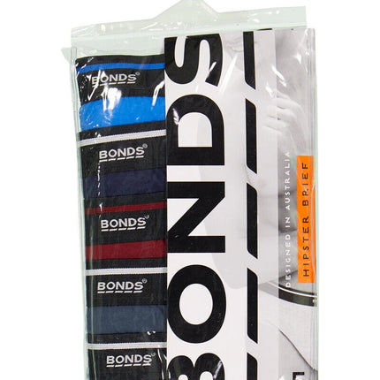 Bonds Mens Hipster Brief Wide Comfy Elastic Waist Extra Support 10 Pack MXLV5A-KarWorkwear