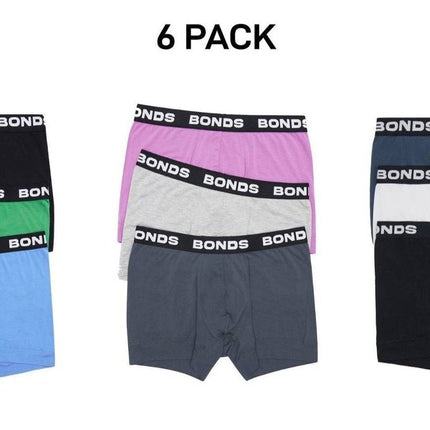 Bonds Mens Total Package Trunk Comfy Super Soft and Breathable 6 Pack MWK83A-KarWorkwear