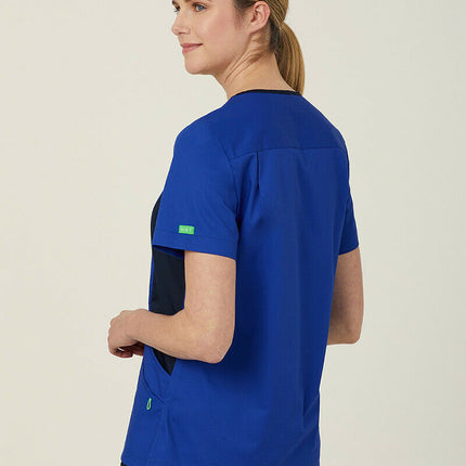 NNT Womens Nightingale V Neck Contrast Scrub Top Nurse Workwear Comfort CATULL-KarWorkwear