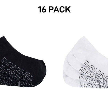 Bonds Womens Lightweight Liner Invisible Socks Comfy Cushioning 16 Pack LXPJ4N-KarWorkwear