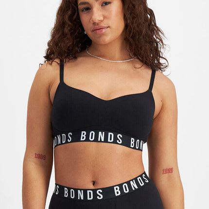 Bonds Womens Icons Wirefree Bra Soft Cotton Stretch Jacquard Elastic Band YWL4-KarWorkwear