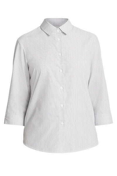 NNT Womens Textured Stripe 3/4 Sleeve Formal Shirt Cotton Blend Business CATU63-KarWorkwear