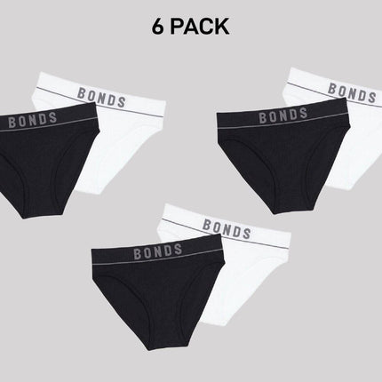 Bonds Girls Original Rib Bikini Super Soft and Extra Stretchable 6 Pack UWLN2A-KarWorkwear
