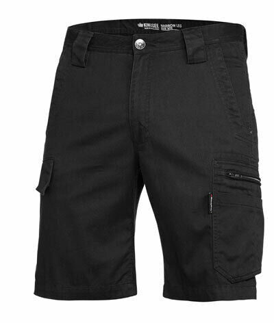 KingGee Mens Tradie Summer Cargo Shorts Narrow Fit Comfy Cotton Workwear K17340-KarWorkwear