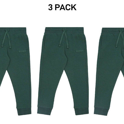Bonds Kids Tech Sweats Trackie Pants Lightweight Warm Minimise Heat 3 Pack KVQRK-KarWorkwear