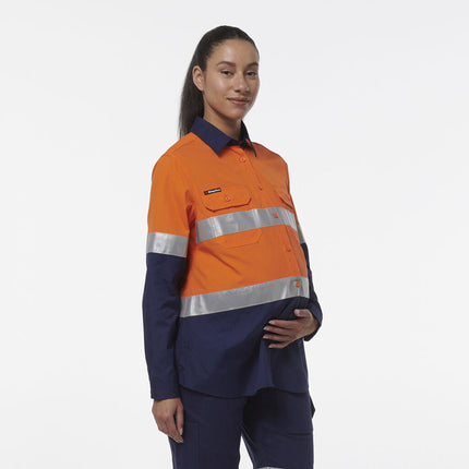 KingGee Womens Workcool Maternity Reflective Shirt K44234-KarWorkwear