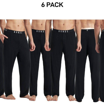 Bonds Mens Sleep Viscose Bamboo Pant Comfy Fit Side Seam Pockets 6 Pack MW9L-KarWorkwear