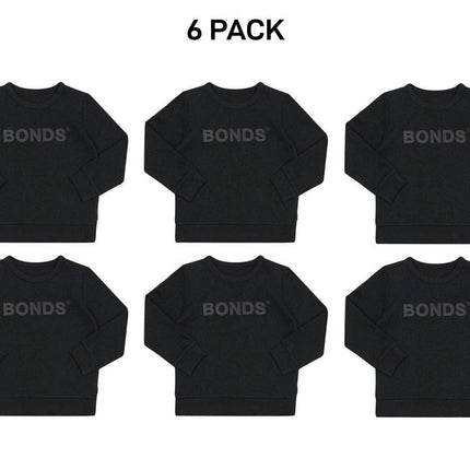 Bonds Kids Tech Sweats Pullover Soft Knitted Warm Cotton Poly Blend 6 Pack KVQTK-KarWorkwear