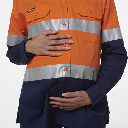 KingGee Womens Workcool Maternity Reflective Shirt K44234-KarWorkwear