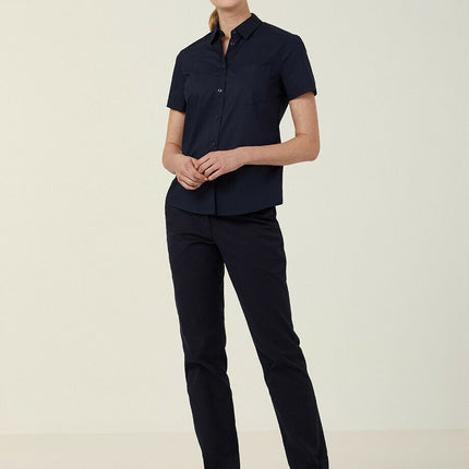 NNT Women Avignon Short Sleeve Slim Shirt Casual Comfortable Business CATUK8-KarWorkwear
