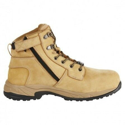 Womens KingGee Tradie Zip Up Safety Toe Nubuck Leather Gel Work Boots K27380-KarWorkwear