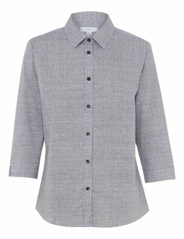 NNT Womens Avignon Formal Abstract Print 3/4 Sleeve Business Shirts CATUKX-KarWorkwear