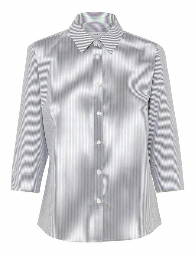 NNT Womens Avignon Formal Stripe 3/4 Sleeve Business Shirts Regular Fit CATUKV-KarWorkwear