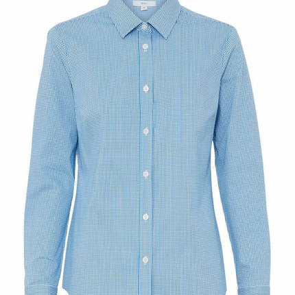 NNT Womens Avignon Gingham Business Shirts Long Sleeve Check Formal Shirt CATUKS-KarWorkwear