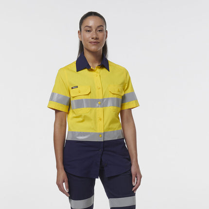 KingGee Womens Workcool Vented Reflective Short Sleeve Shirt K44229-KarWorkwear