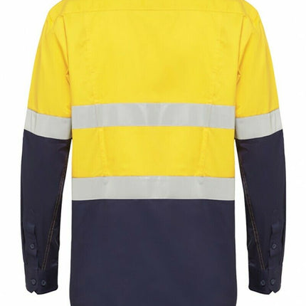 Hard Yakka Koolgear Long Sleeve Work Shirt Hi-Vis Taped Lightweight Y07740-KarWorkwear