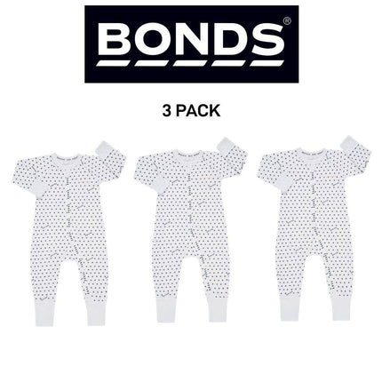 Bonds Baby Wondercool Zip Wondersuit Warmth Two-way Safety Zip 3 Pack BX49A-KarWorkwear