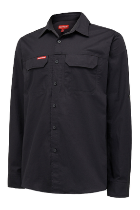 Hard Yakka Mens Flex Ripstop Shirt Long Sleeve Sunglass Loop Work Wear Y04305-KarWorkwear