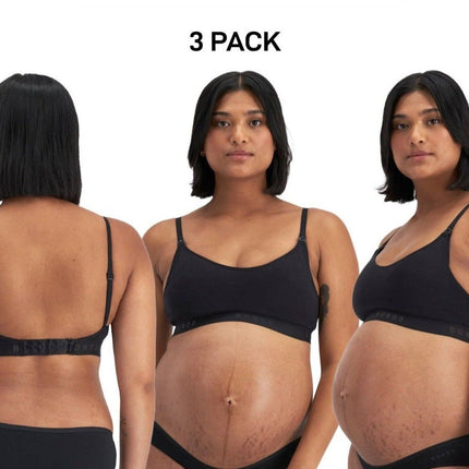 Bonds Womens Damn Dry Milk Leaks Scoop Crop Comfy Easy Feeding Clip 3 Pack YWQL-KarWorkwear