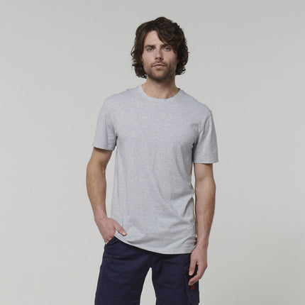 Hard Yakka Mens Cotton Breathable Crew Neck Short Sleeve Core Tee Y19251-KarWorkwear