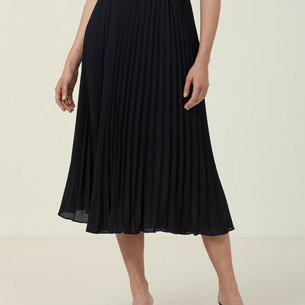 NNT Womens Formal Soft Georgette Pleated Midi Skirt Relaxed Fit Business CAT2R2-KarWorkwear