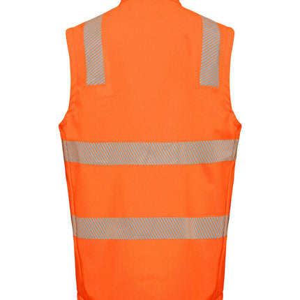 KingGee Mens Reflective Soft Shell Vest Durable Ripstop Fleece Waterproof K55025-KarWorkwear