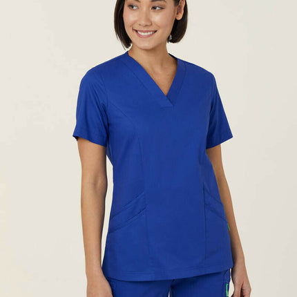 NNT Uniform Womens Next Gen Antibacterial Florence Scrub Top V Neck Nurse CATULM-KarWorkwear