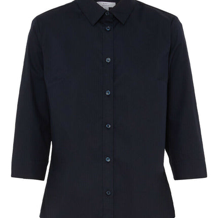 NNT Womens Avignon Formal Stripe 3/4 Sleeve Business Shirts Regular Fit CATUKY-KarWorkwear