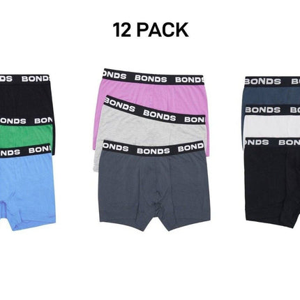 Bonds Mens Total Package Trunk Comfy Super Soft and Breathable 12 Pack MWK83A-KarWorkwear