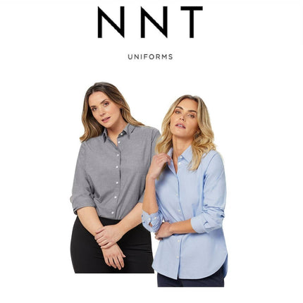 NNT Womens Cotton Chambray Collared Button Long Sleeve Relaxed Shirt CATUSZ-KarWorkwear