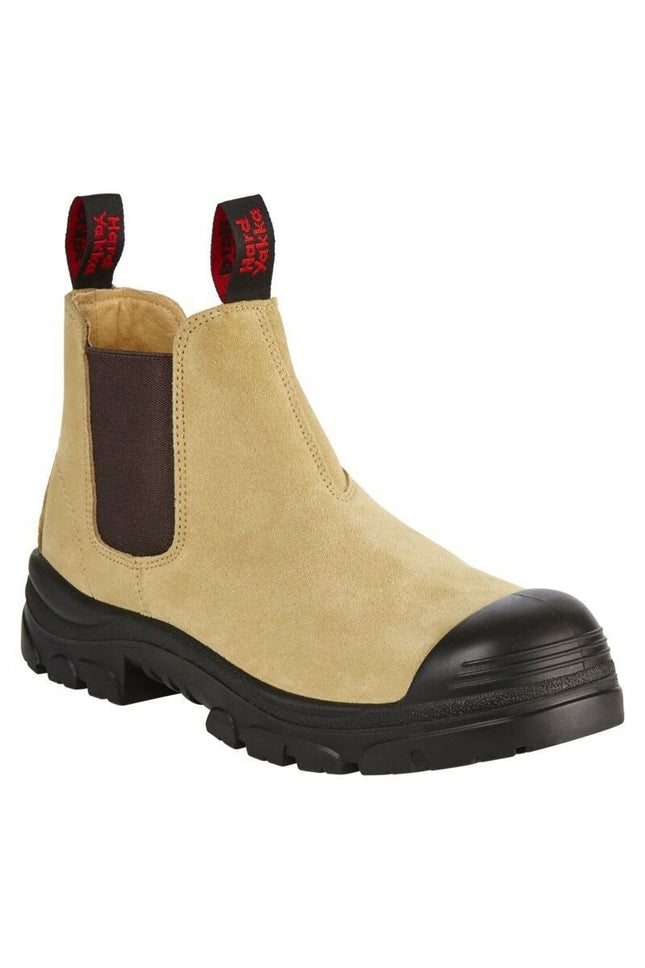 Hard Yakka Mens Grit Suede Sand Pull Up Boots Steel Cap Work Safety Y60087-KarWorkwear